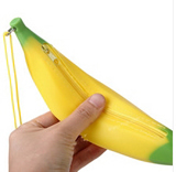 Banana shape silicone coin purse