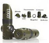 LED Flashlight With Copass and Whistle